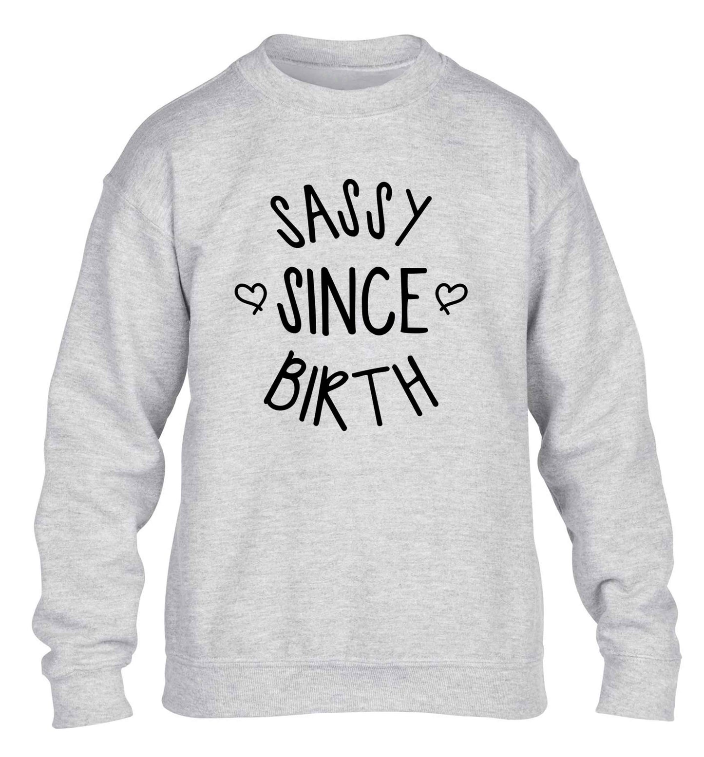 Sassy since birth children's grey sweater 12-13 Years