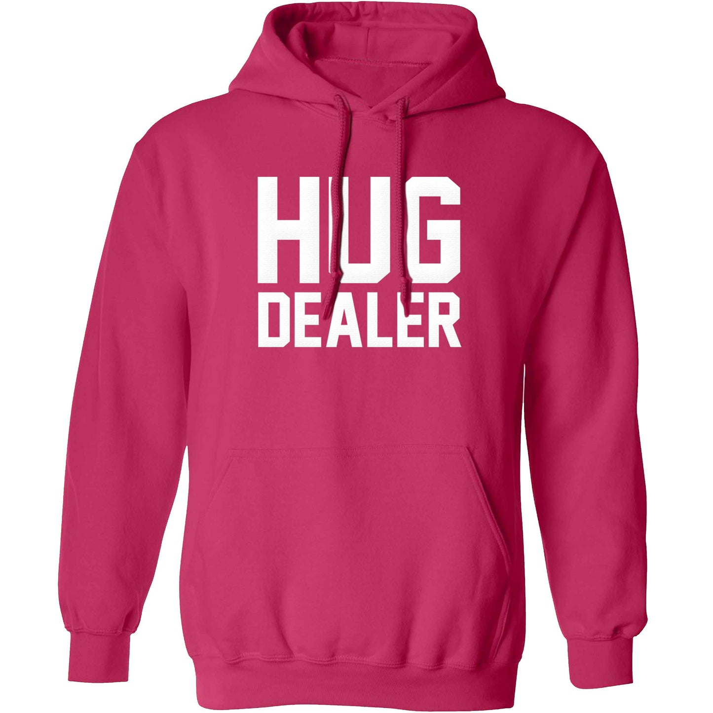 Hug dealer adults unisex pink hoodie 2XL