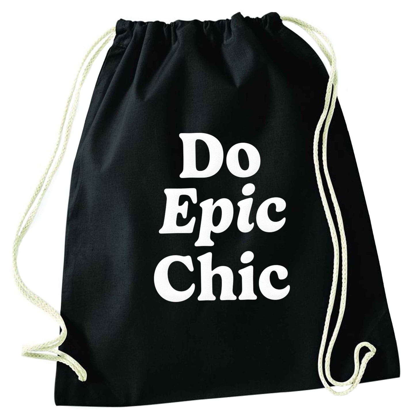 Do epic chic black drawstring bag