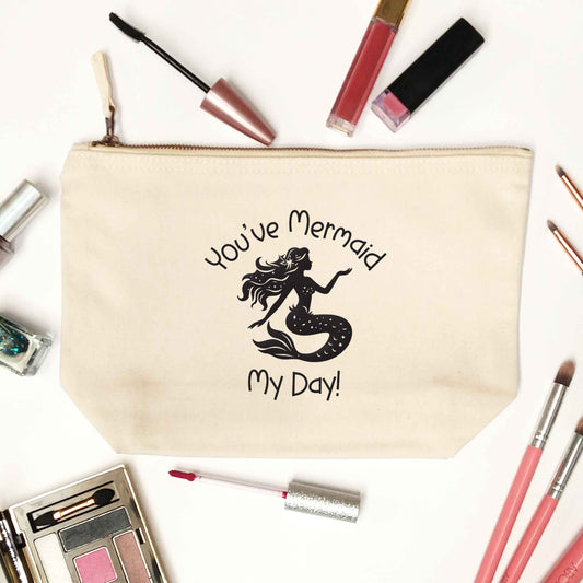 You've mermaid my day! natural makeup bag