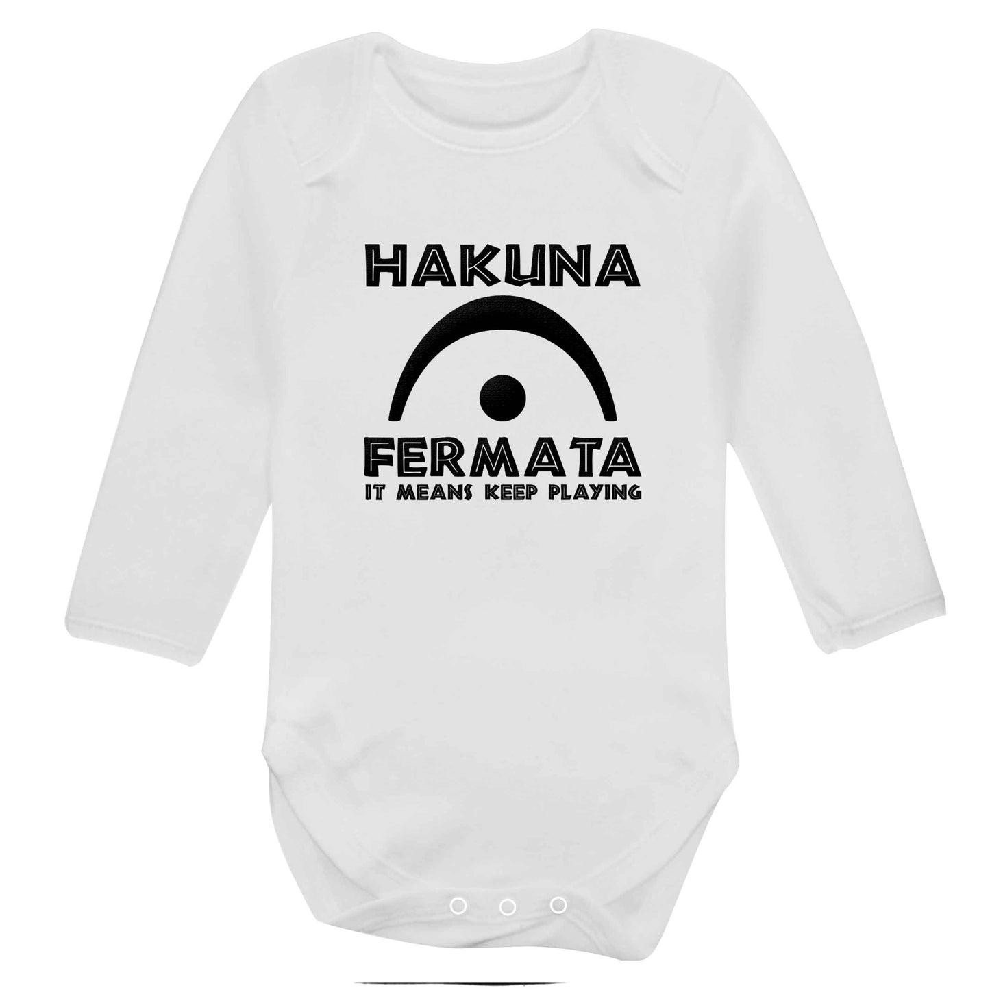 Hakuna fermata baby bodysuit long sleeved white 6-12 months