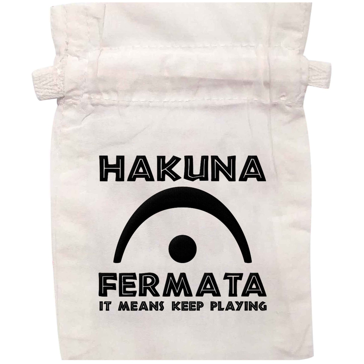 Hakuna fermata | XS - L | Pouch / Drawstring bag / Sack | Organic Cotton | Bulk discounts available!