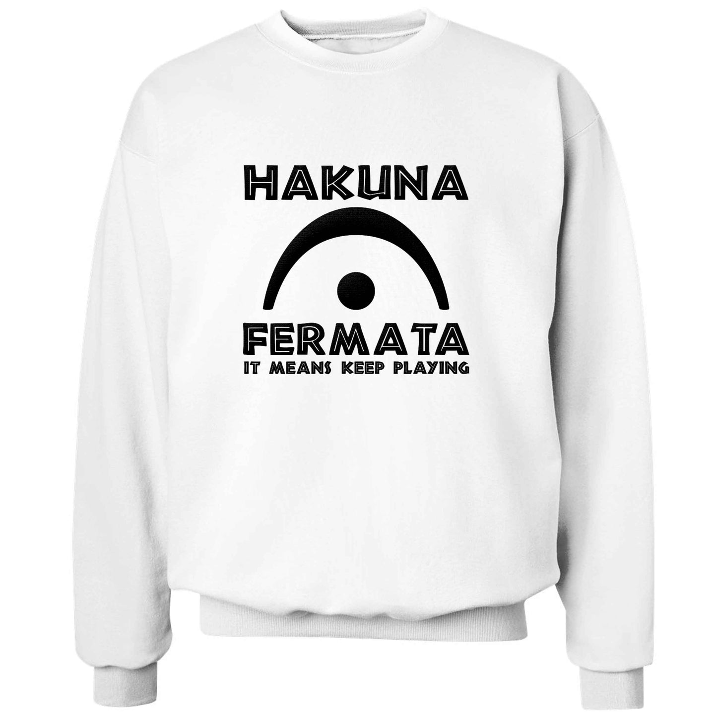 Hakuna fermata adult's unisex white sweater 2XL