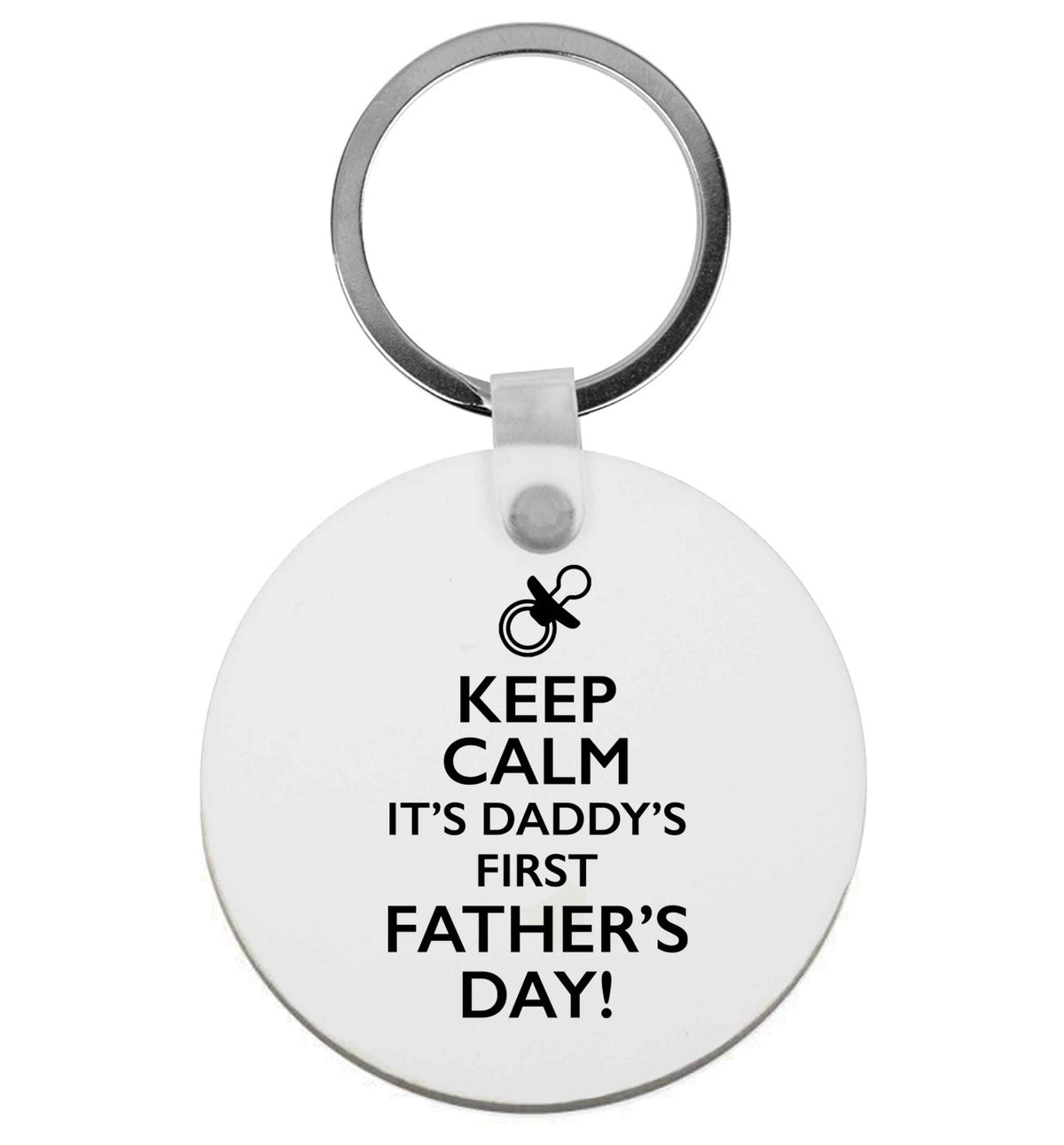 Keep calm it's daddy's first father's day | Keyring