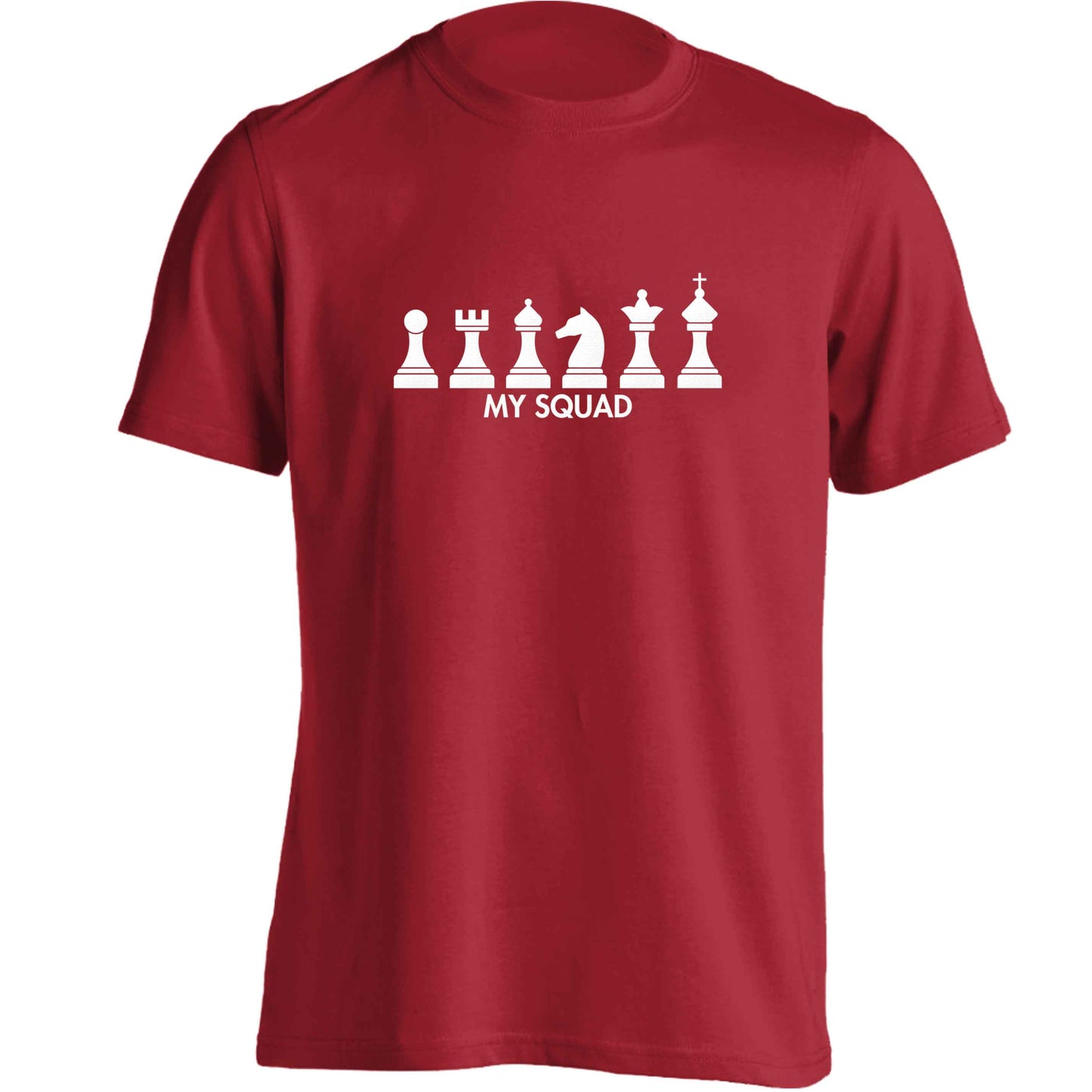 My squad adults unisex red Tshirt 2XL