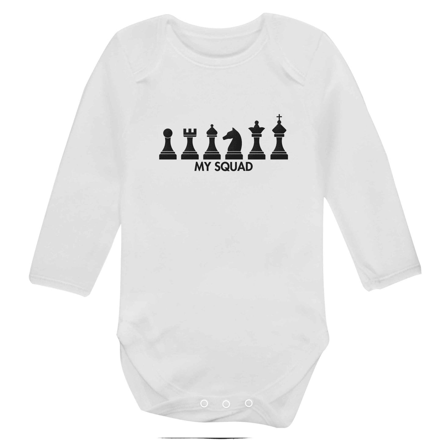 My squad baby bodysuit long sleeved white 6-12 months