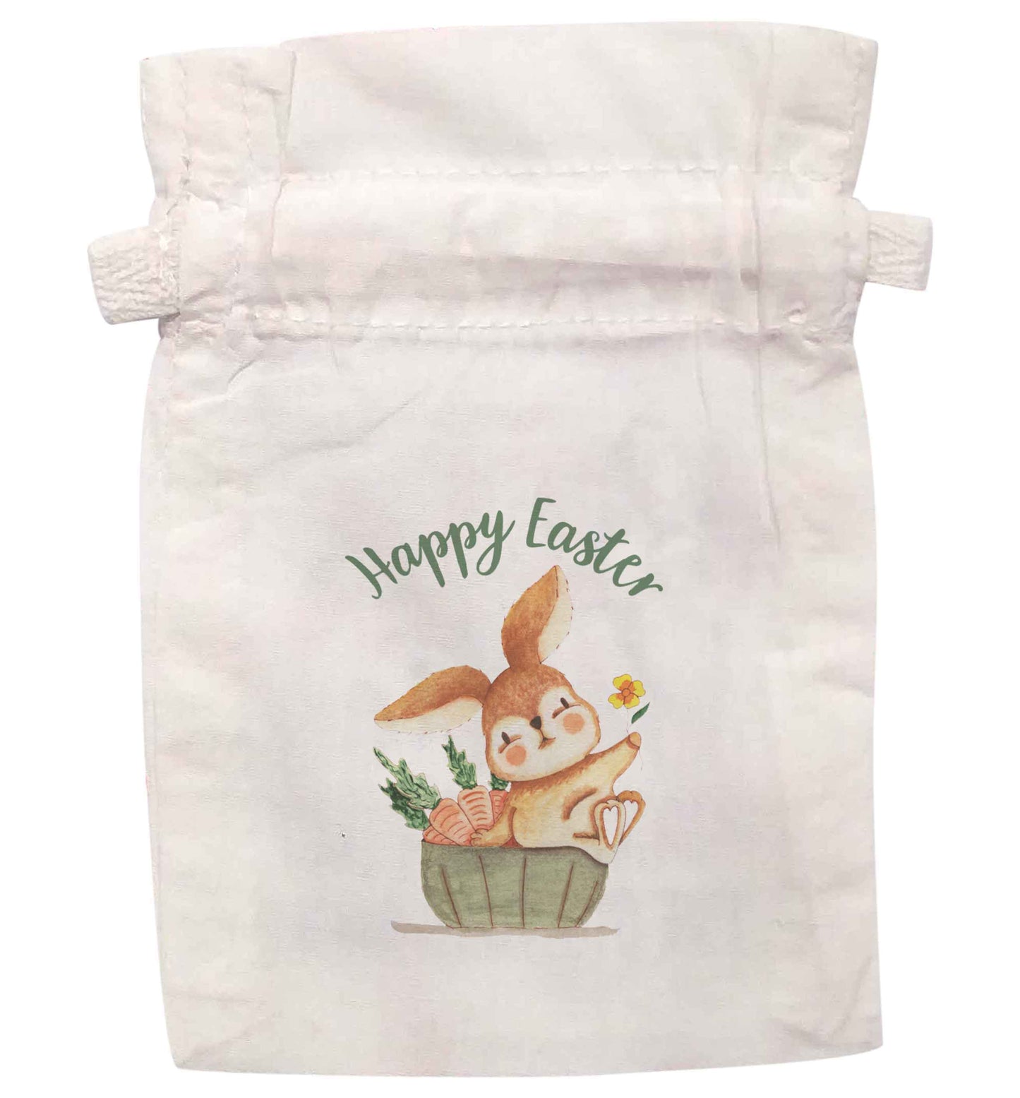 Happy Easter watercolour | XS - L | Pouch / Drawstring bag / Sack | Organic Cotton | Bulk discounts available!