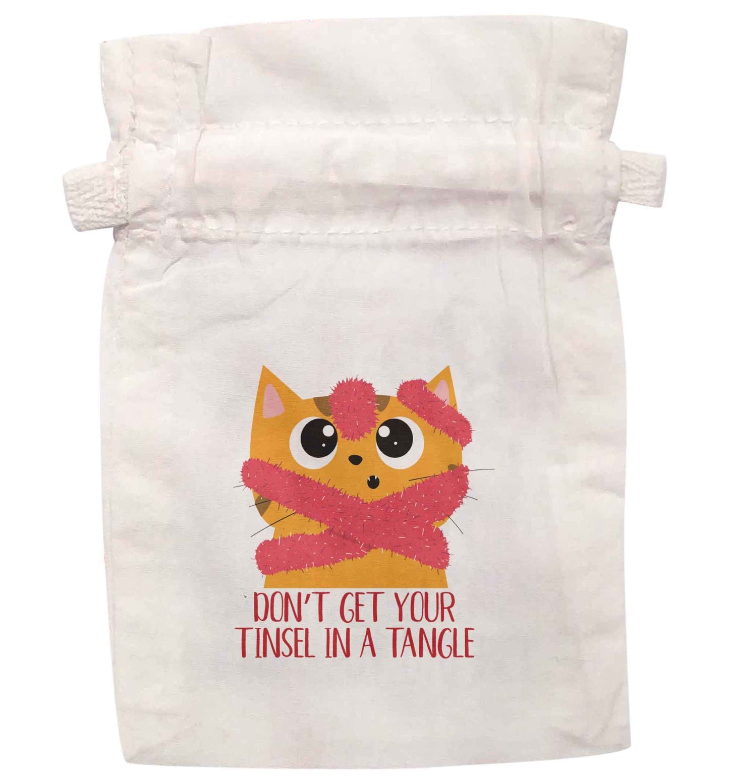 Don't get your tinsel in a tangle | XS - L | Pouch / Drawstring bag / Sack | Organic Cotton | Bulk discounts available!