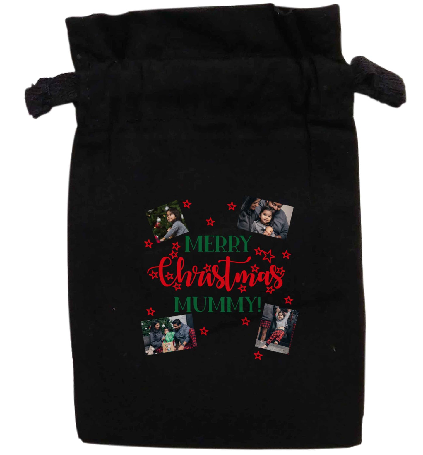 Merry Christmas Mummy | XS - L | Pouch / Drawstring bag / Sack | Organic Cotton | Bulk discounts available!