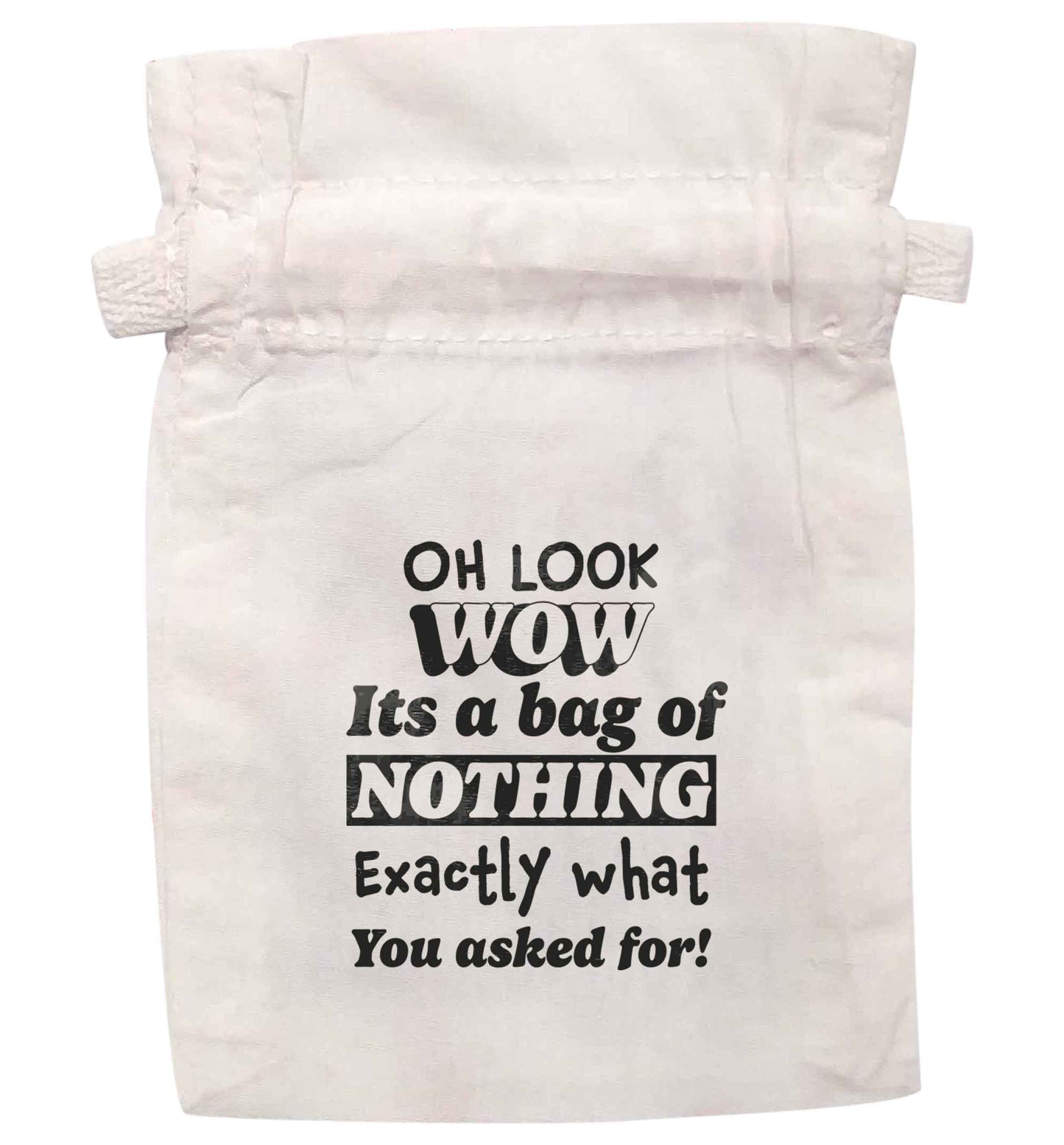 Oh wow look a bag of nothing just like you asked for | XS - L | Pouch / Drawstring bag / Sack | Organic Cotton | Bulk discounts available!