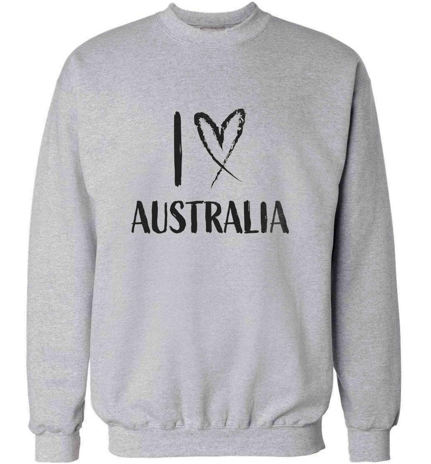 I Love Australia adult's unisex grey sweater 2XL