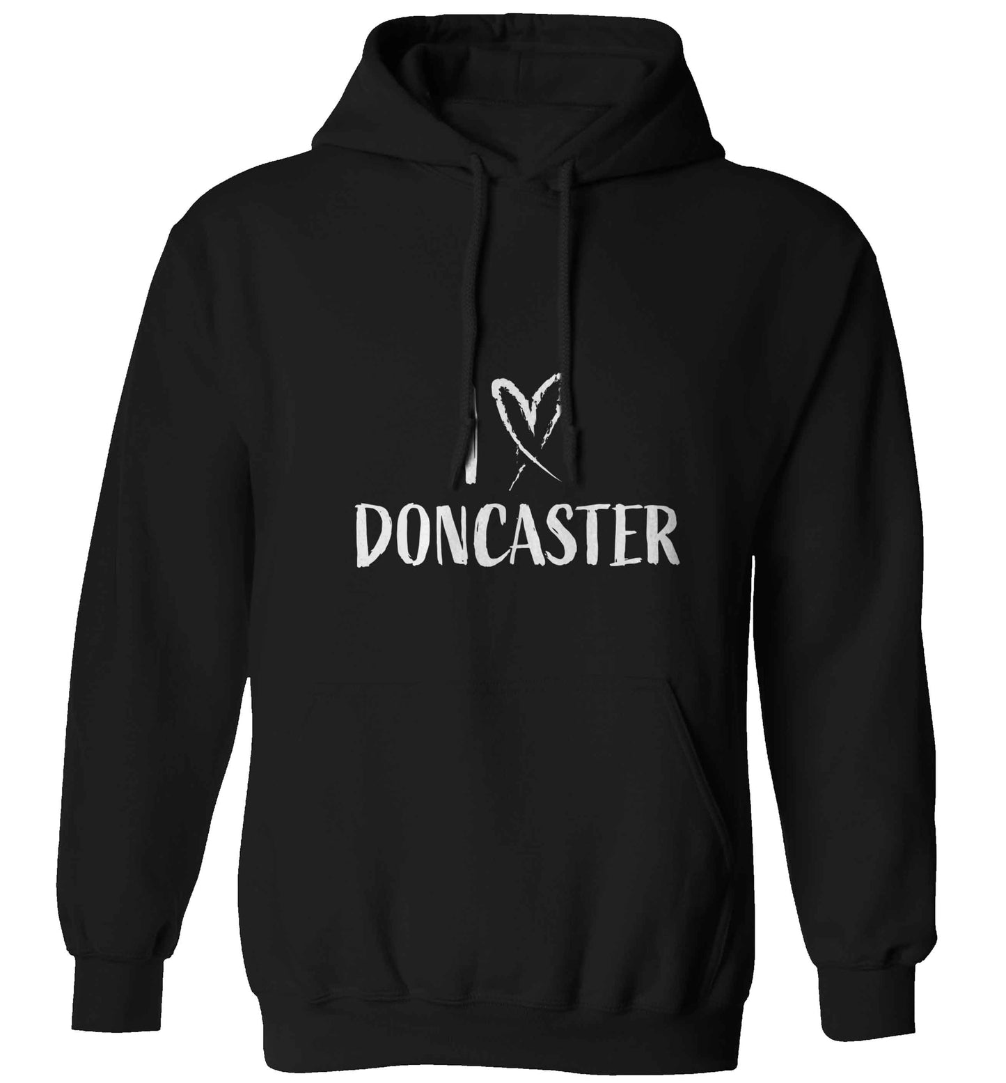 I love Doncaster adults unisex black hoodie 2XL