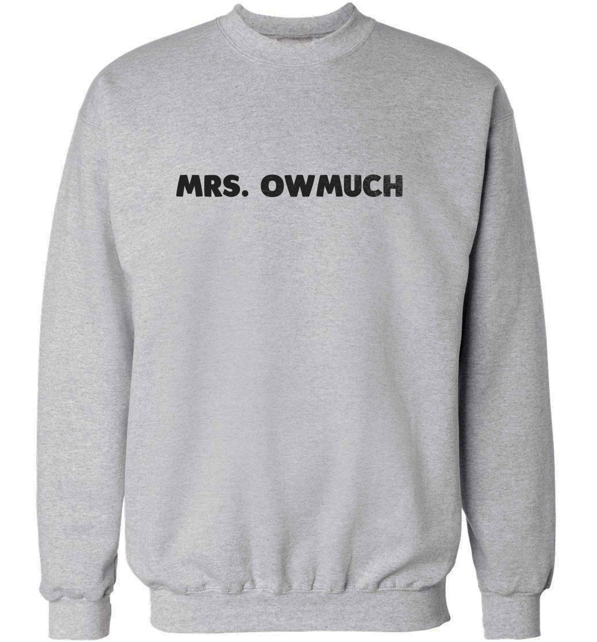 Mrs owmuch adult's unisex grey sweater 2XL