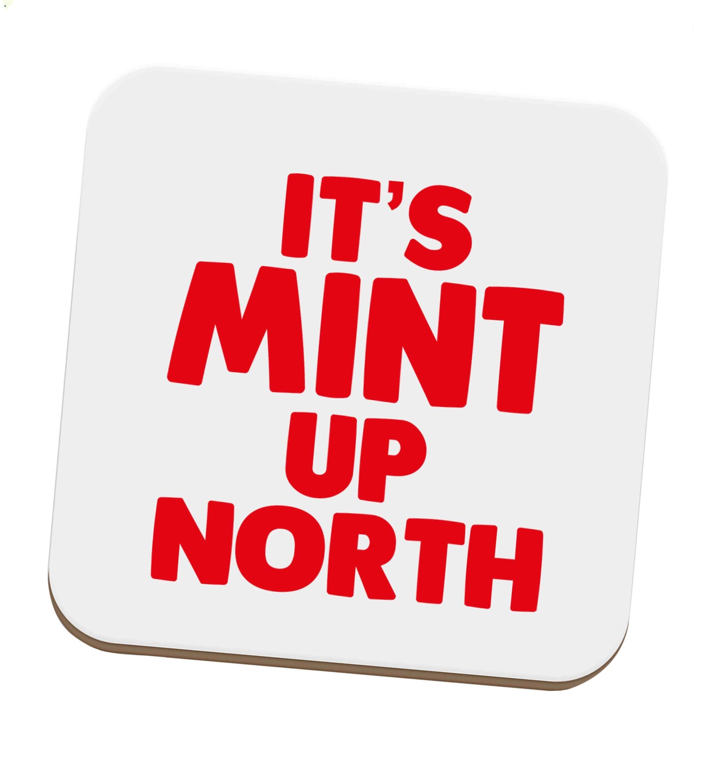 It's mint up North set of four coasters