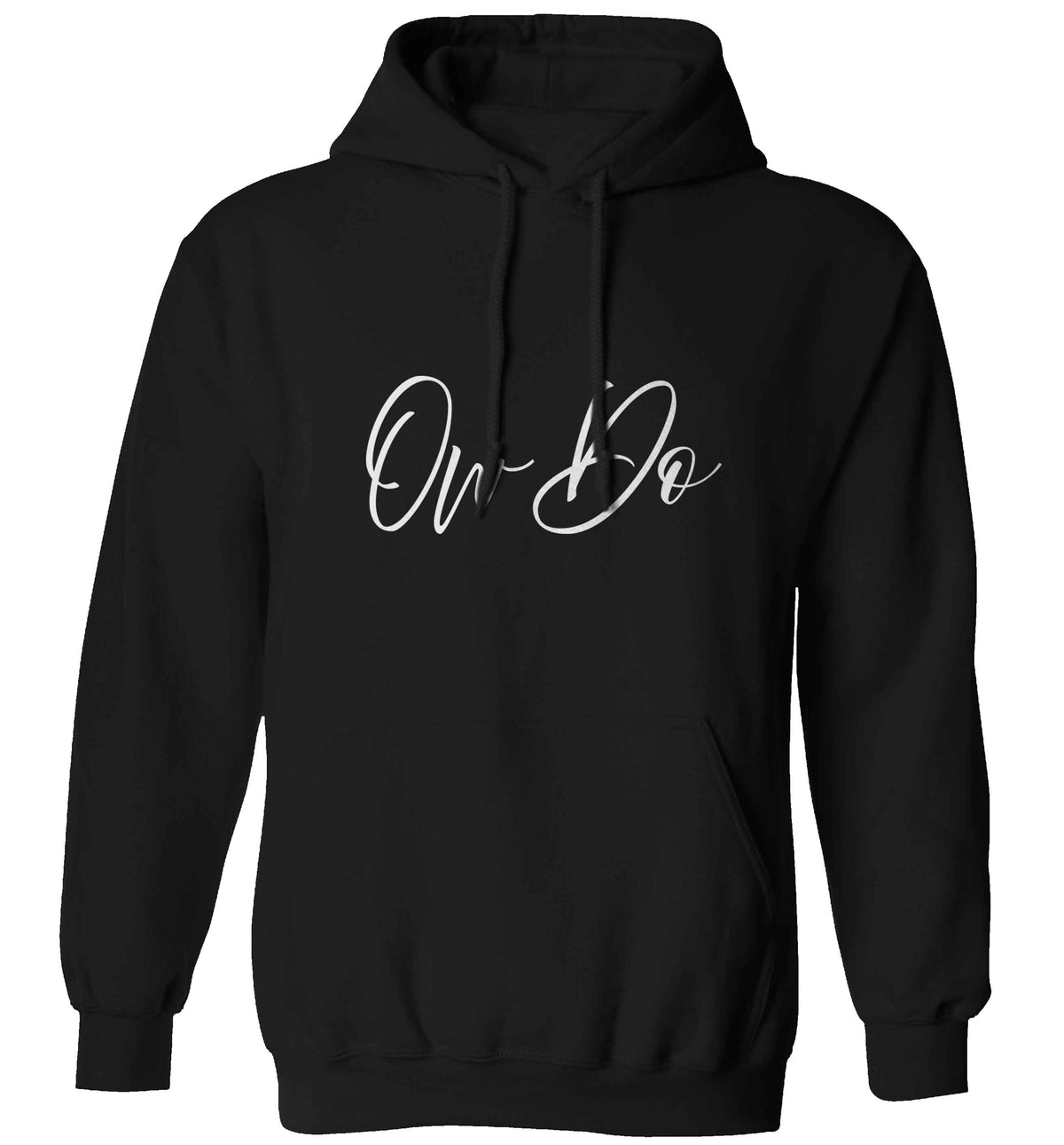 Ow do adults unisex black hoodie 2XL