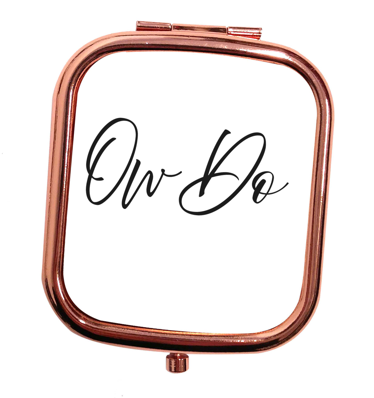 Ow do rose gold square pocket mirror