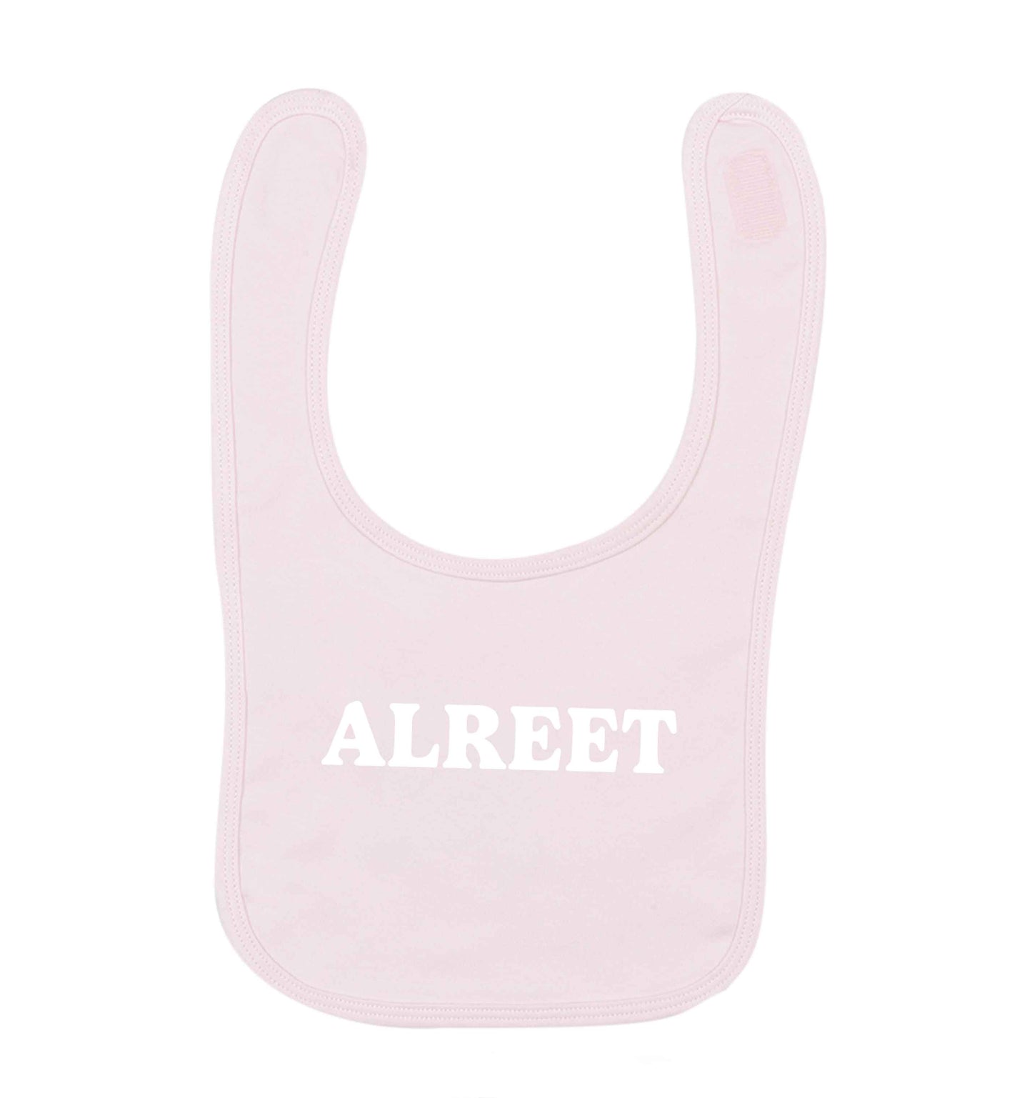 Alreet pale pink baby bib