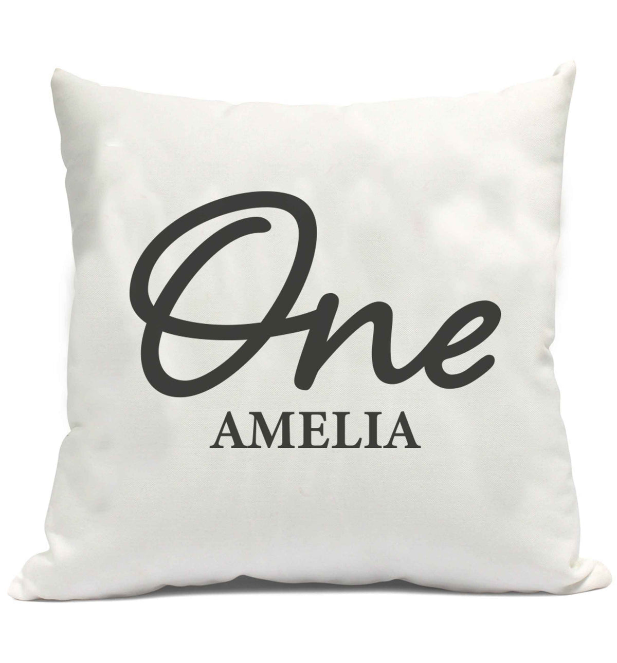 Personalised age and name cushion cover and filling