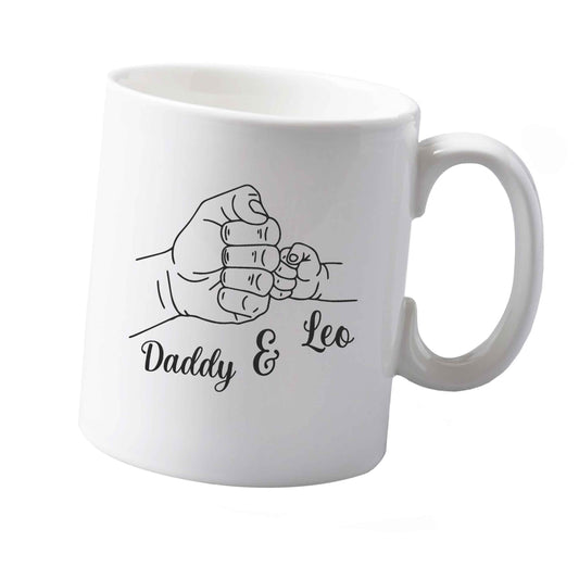 10 oz Personalised fist bump ceramic mug both sides