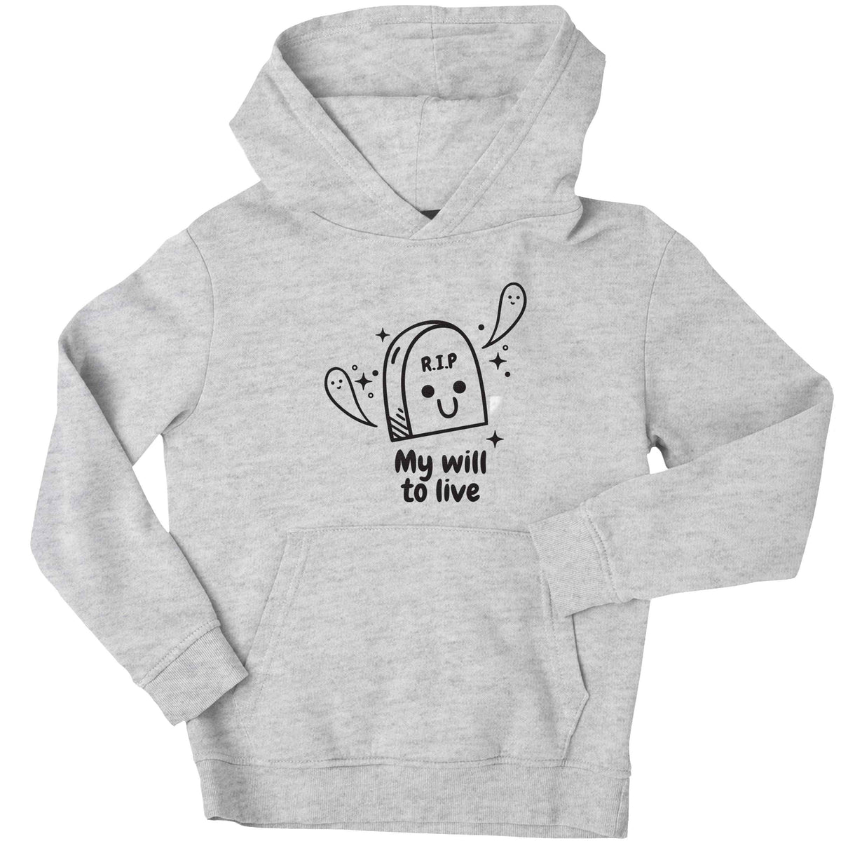 RIP My will to live children's grey hoodie 12-13 Years