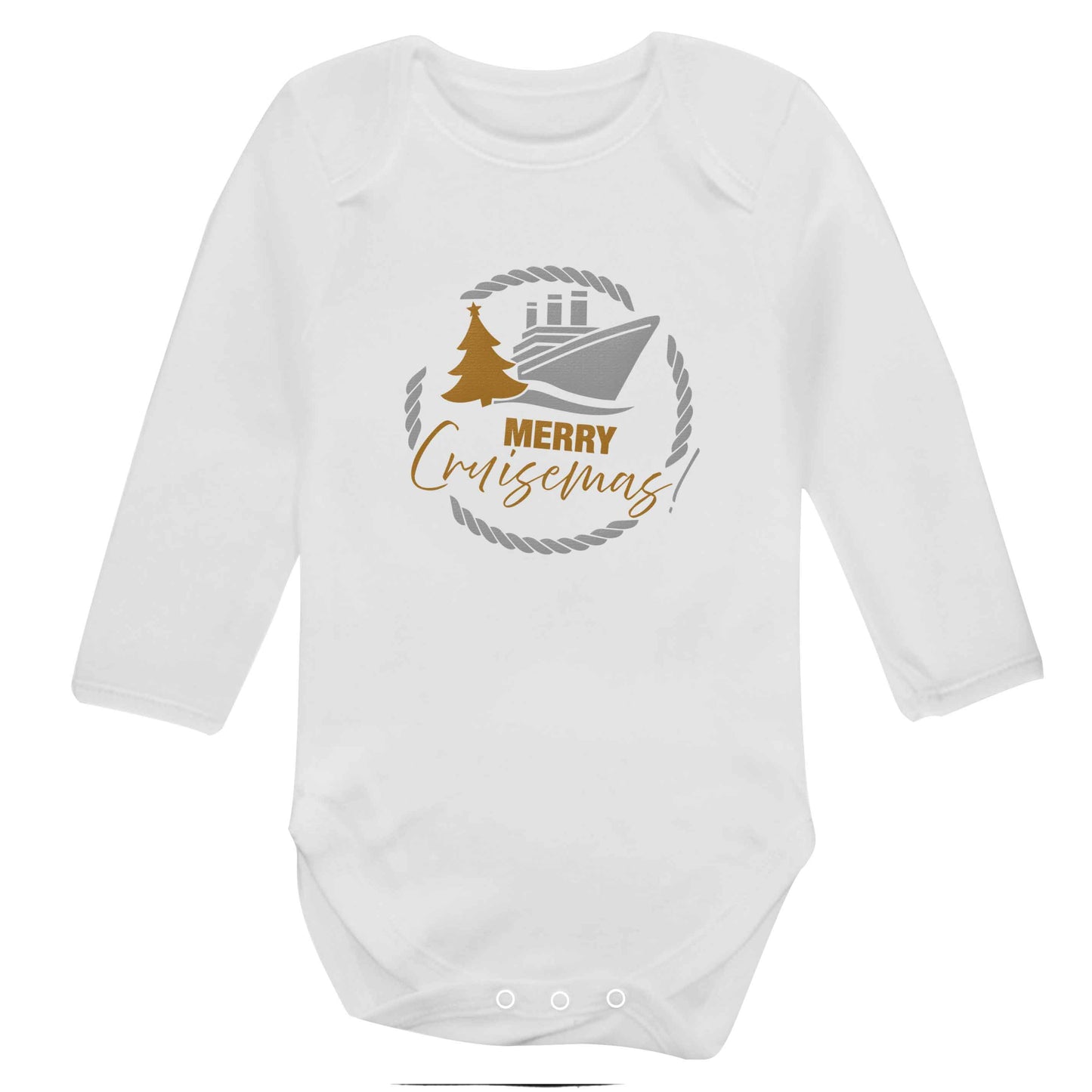 Merry cruismas baby bodysuit long sleeved white 6-12 months