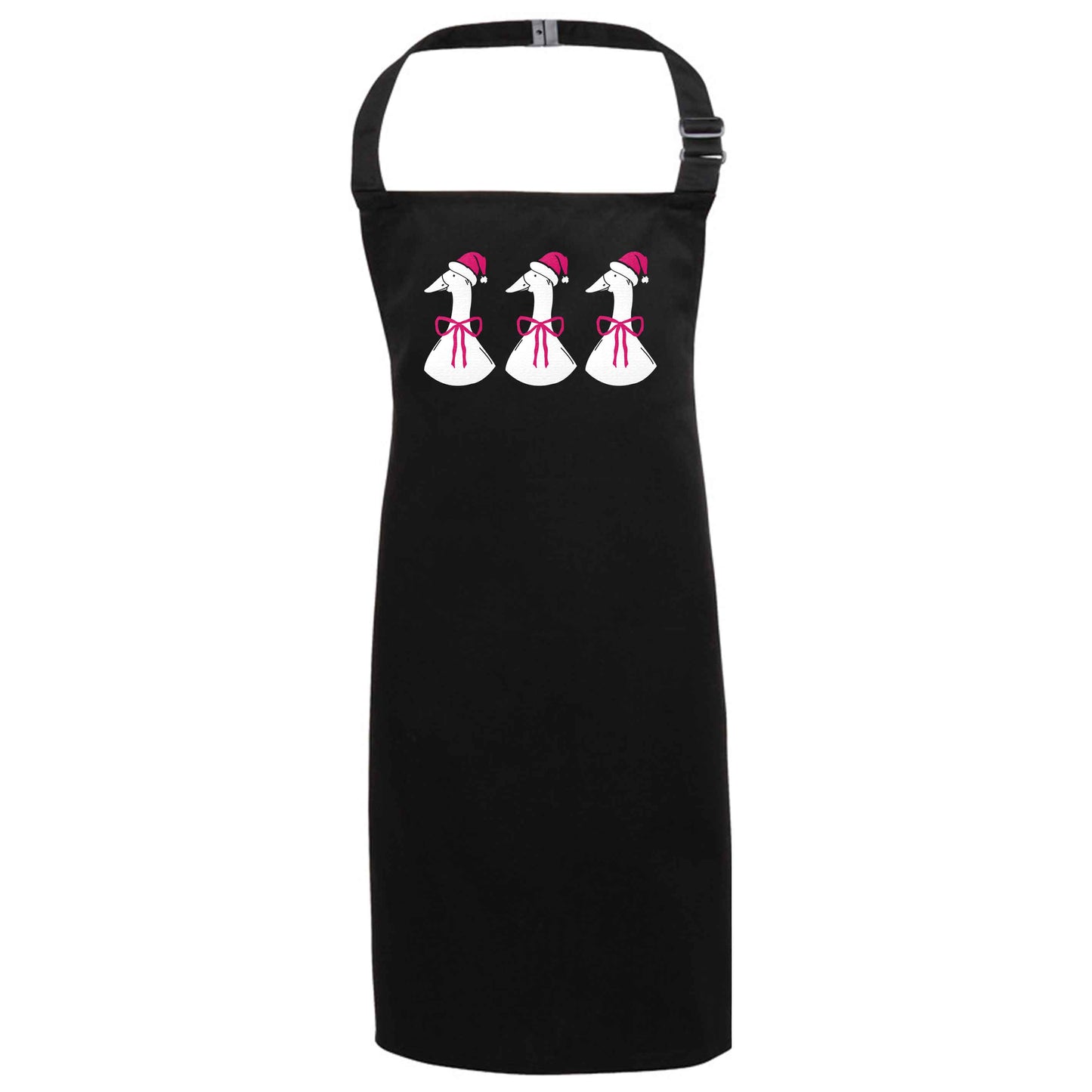 Christmas geese black apron 7-10 years