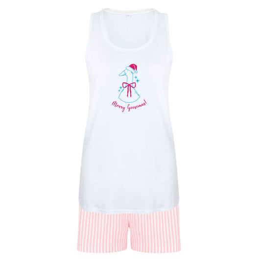 Merry goosemas size XL women's pyjama shorts set in pink