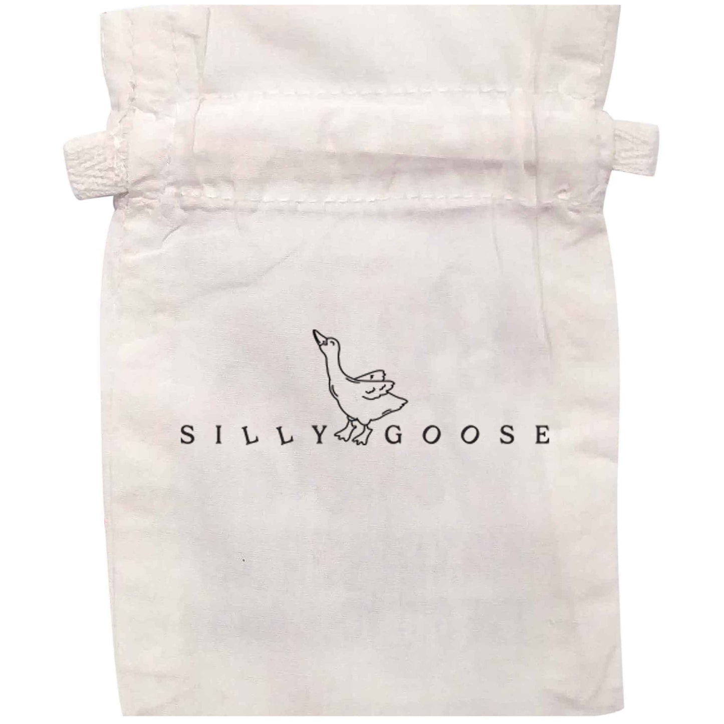 Silly goose | XS - L | Pouch / Drawstring bag / Sack | Organic Cotton | Bulk discounts available!