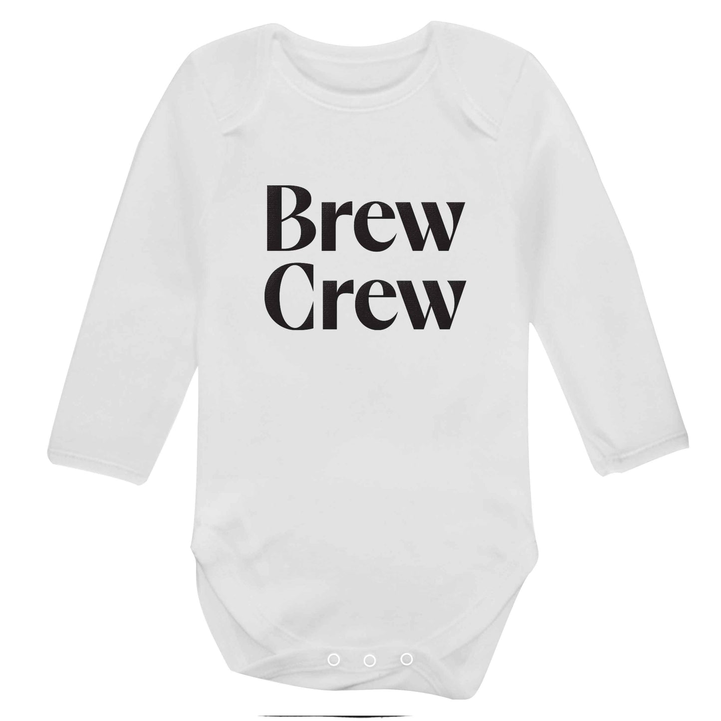 Brew crew baby bodysuit long sleeved white 6-12 months