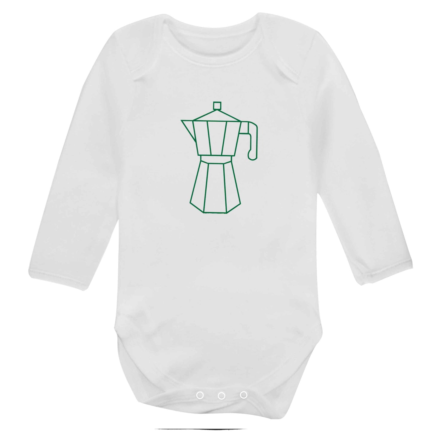 Mokka pot baby bodysuit long sleeved white 6-12 months