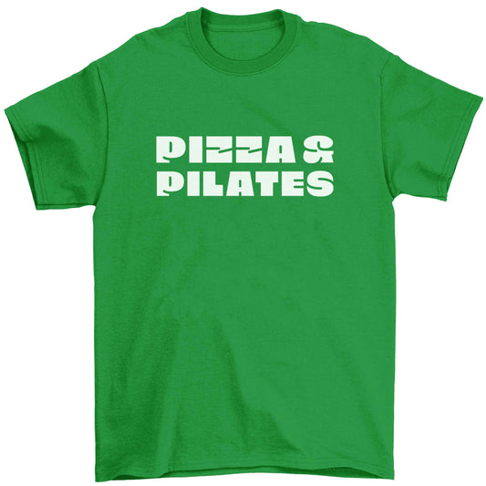Pizza and pilates Children's green Tshirt 12-13 Years