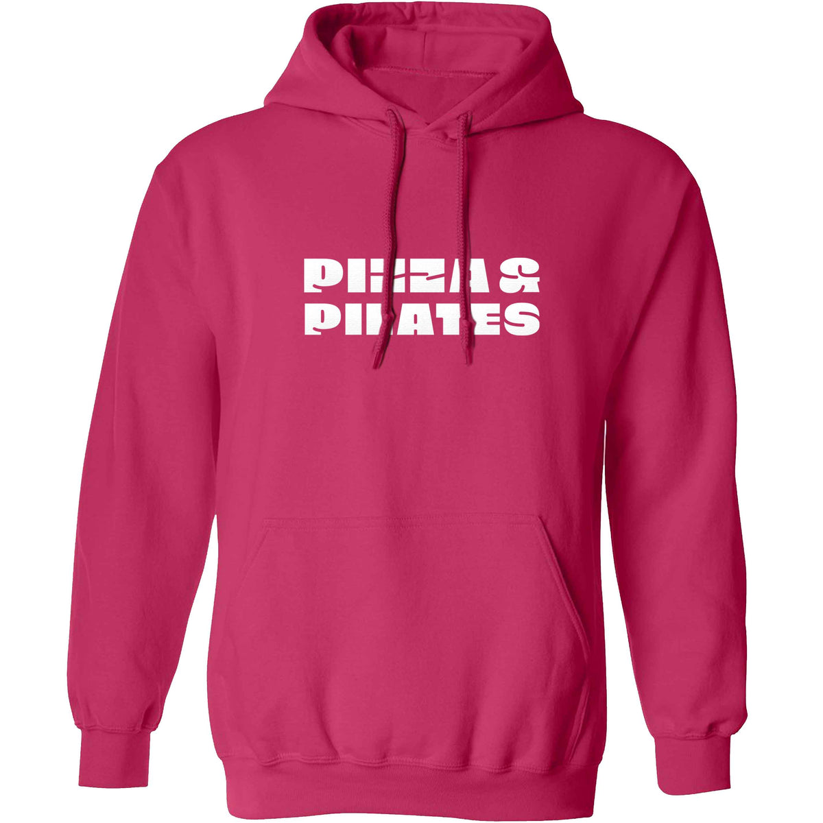 Pizza and pilates adults unisex pink hoodie 2XL