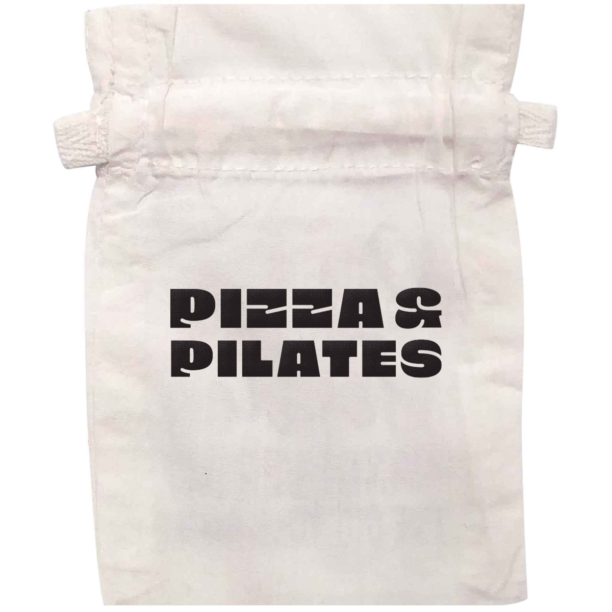 Pizza and pilates | XS - L | Pouch / Drawstring bag / Sack | Organic Cotton | Bulk discounts available!