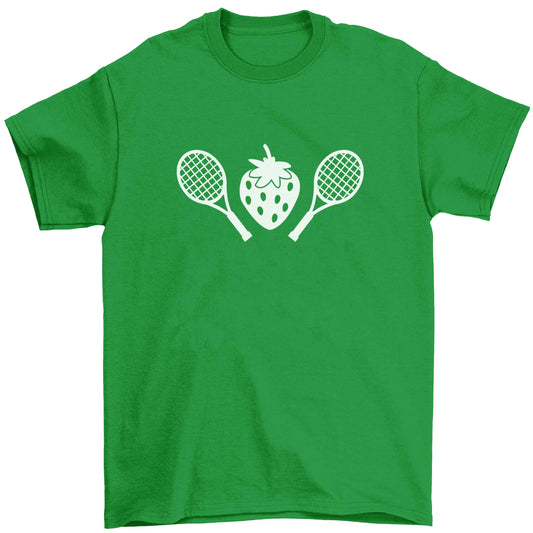 Strawberry and tennis Children's green Tshirt 12-13 Years