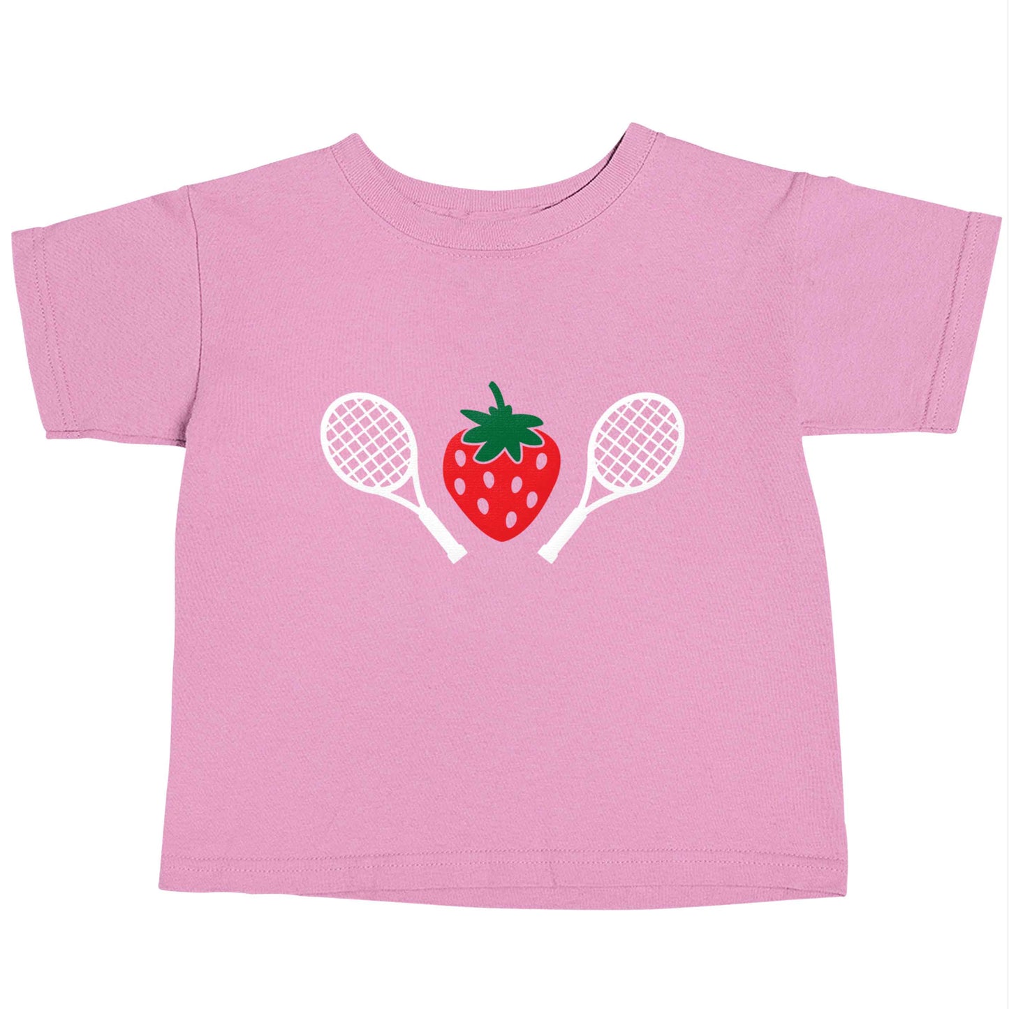 Strawberry and tennis light pink baby toddler Tshirt 2 Years