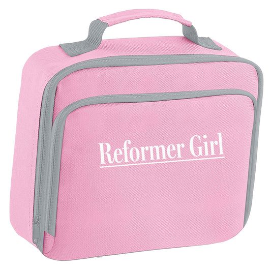 Reformer girl insulated pink lunch bag cooler
