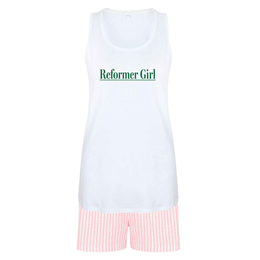 Reformer girl size XL women's pyjama shorts set in pink