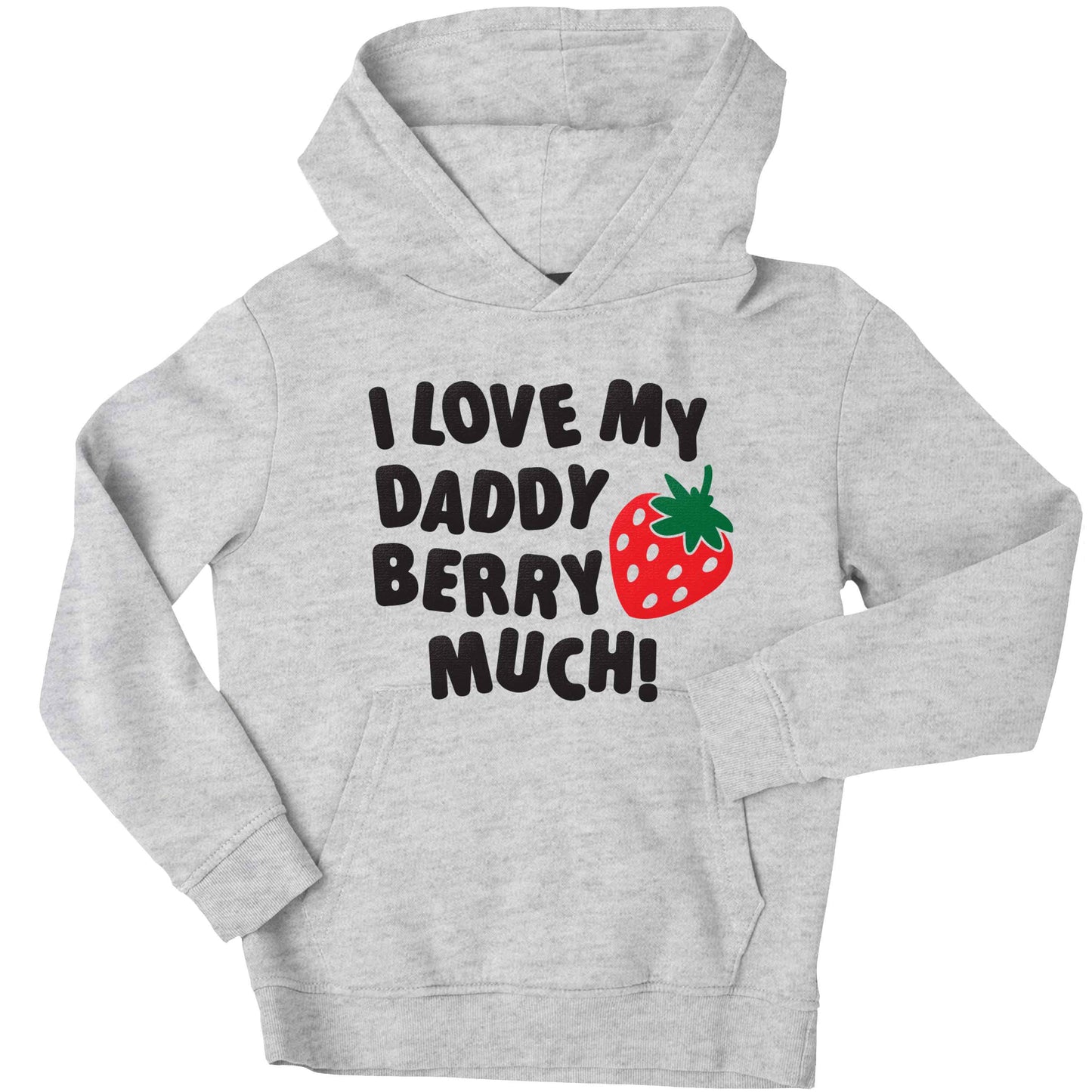I love my daddy berry much children's grey hoodie 12-13 Years