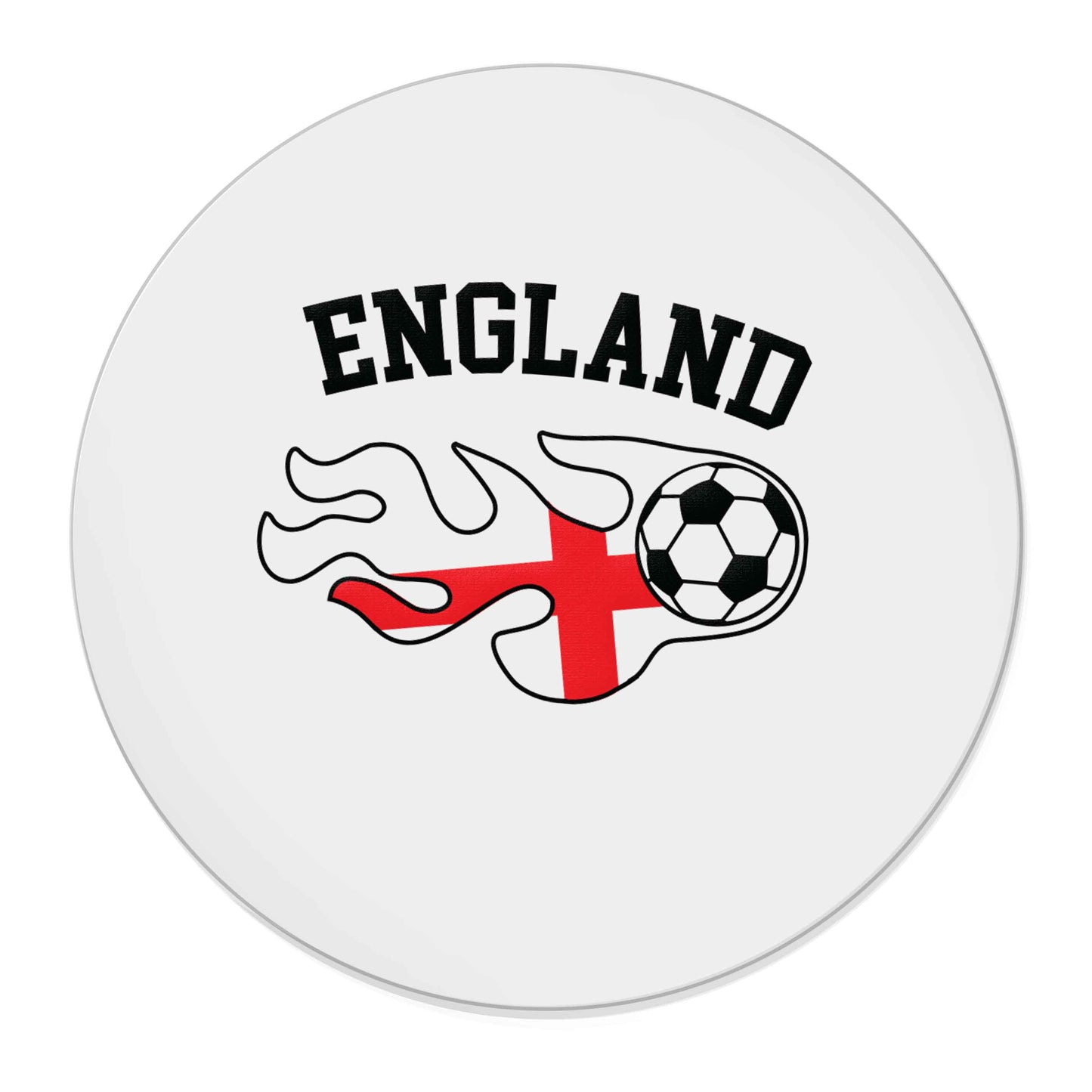 Flaming football England flag | Magnet
