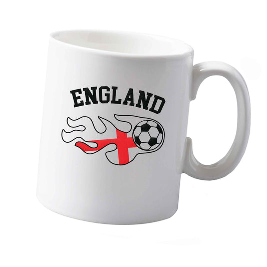 10 oz Flaming football England flag ceramic mug both sides