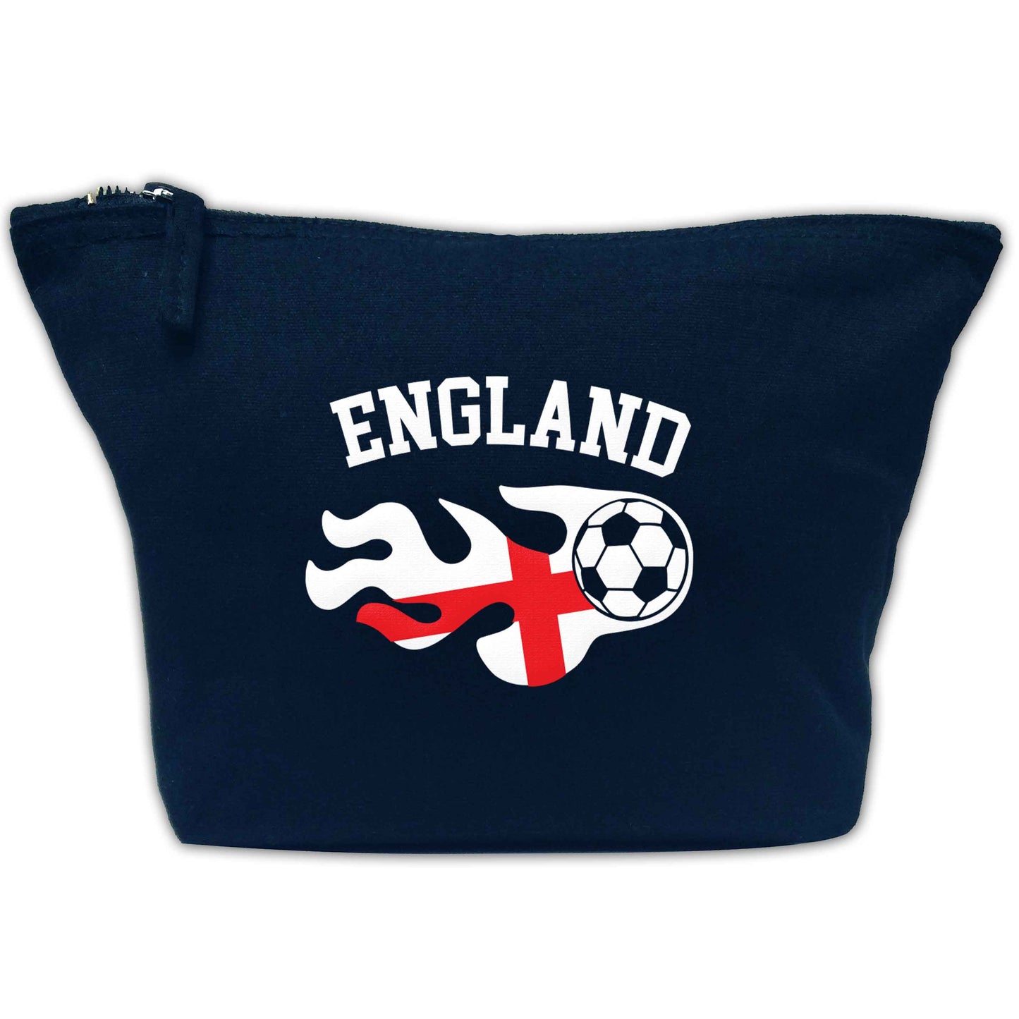 Flaming football England flag | Makeup / wash bag