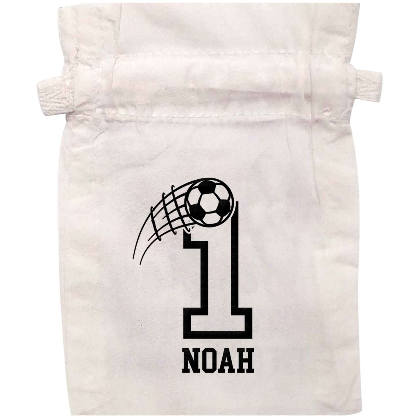 Personalised football number | XS - L | Pouch / Drawstring bag / Sack | Organic Cotton | Bulk discounts available!