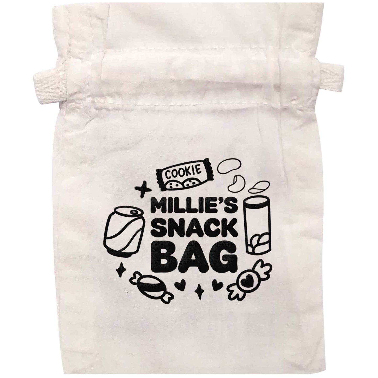 Personalised snack bag | XS - L | Pouch / Drawstring bag / Sack | Organic Cotton | Bulk discounts available!