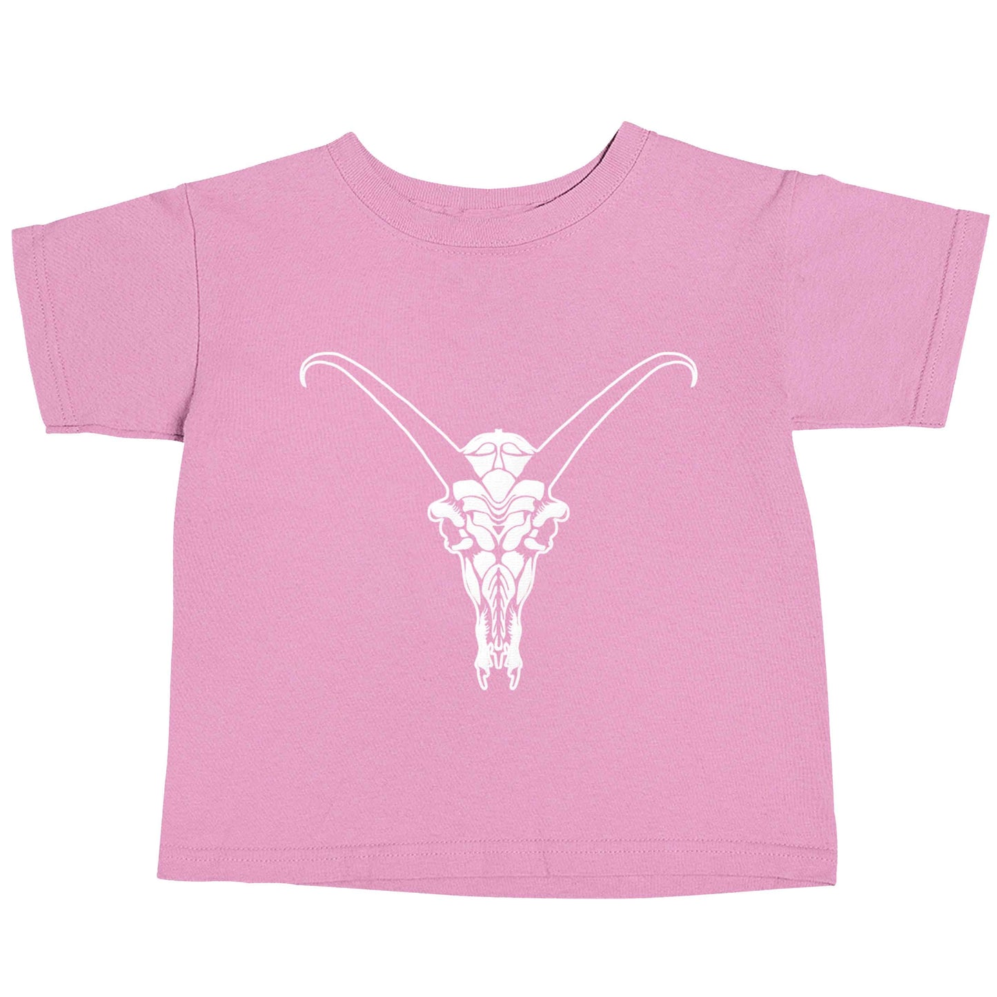 Deer skull illustration light pink baby toddler Tshirt 2 Years