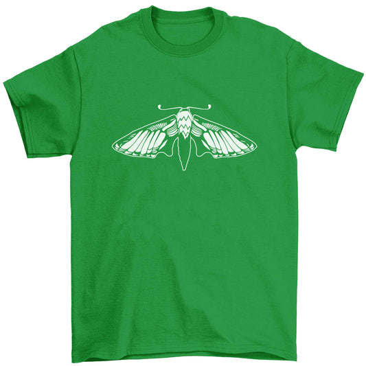 Moth illustration Children's green Tshirt 12-13 Years