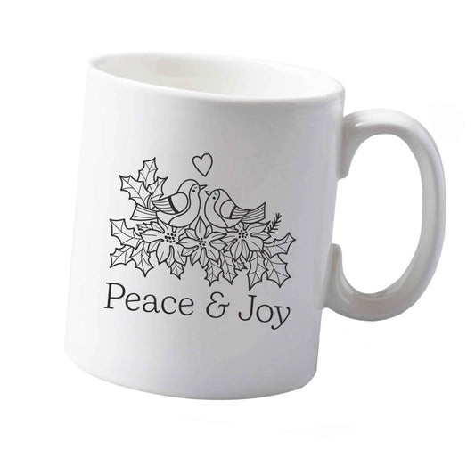 10 oz Peace & Joy ceramic mug both sides