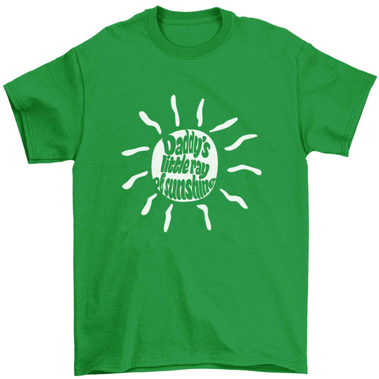 Daddy's little ray of sunshine Children's green Tshirt 12-13 Years