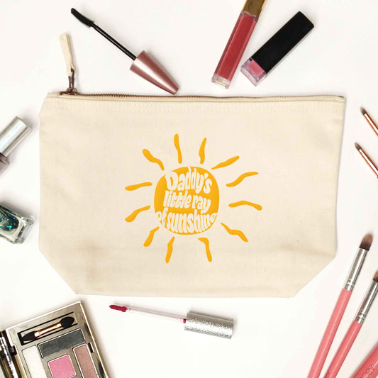 Daddy's little ray of sunshine natural makeup bag