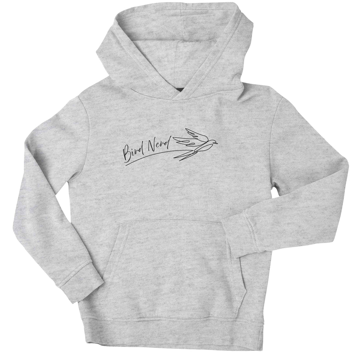Bird nerd children's grey hoodie 12-13 Years