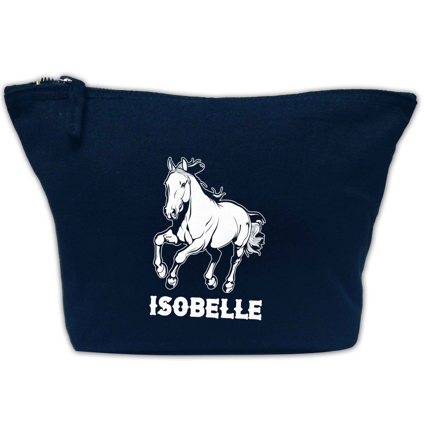 Horse illustration with personalised name | Makeup / wash bag